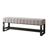 Narrow Velvet Upholstered Entryway Bench with Storage - Stylish Living Room or Hallway Furniture Space-Saving Design Modern Accent Piece Ideal for Small Spaces