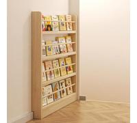 Narrow Wall-Mounted Bookcase - 10cm Thin Storage Shelf for Books, Ideal for Bedroom, Living Room, Nursery - Stylish Display Rack to Maximize Space Behind Doors