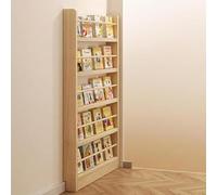 Narrow Wall-Mounted Bookshelf - 10cm Thin Bookcase for Bedroom, Living Room, Nursery - Space-Saving Display Rack for Books and Storage Behind Door