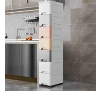 Narrow Waterproof Bathroom Storage Cabinet - Multi-Functional Organizer for Small Spaces - Easy to Clean & Ideal Home Storage Solution - Maximize Efficiency & Declutter Your Bathroom