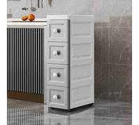 Narrow Waterproof Bathroom Storage Cabinet - Space-Saving Organizer for Small Bathrooms & Toilets - Easy to Clean Maximize Storage & Declutter Your Space