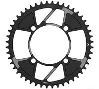 Narrow Wide Chainring 104BCD for Mountain For Bike, Aluminium Alloy Sprocket Black with Anti Drop Chain Guard Design, Tooth Profile Upgrade for Off Road Single Speed Conversion Kit(48T)