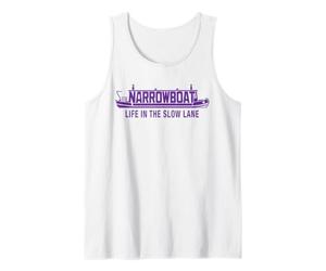 Narrowboat Canal Boat Life in The Slow Lane Boater Gift Idea Tank Top