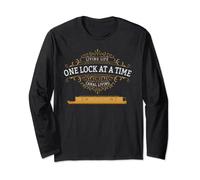 Narrowboat Design & Canal Boat Idea For Men & Boat Owners Long Sleeve T-Shirt