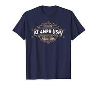 Narrowboat Design & Canal Boat Idea for Men & Boat Owners T-Shirt, Men, Navy Blue, X-Large