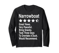 Narrowboat Slower Than A Duck Funny Canal Boat Owner Gift Long Sleeve T-Shirt