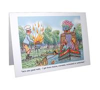Narrowboats Narrow Boats Humour Cartoon A5 Funny Blank Greeting Card by Armand Foster