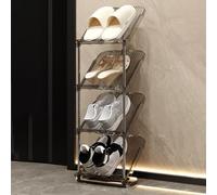 NarrowShoe RackTall Design for Heels & Sneakers Stylish Greyfor Hallway & Bedroom Maximize Storage & Declutter Your Space Efficiently