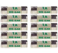 Nartel® 10 X 1 AMP SHAVER FUSES BS646 1AMP MINI FUSE 20MM X 5MM