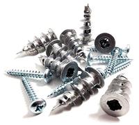 Nartel 50 Pack Metal Self Drilling Plasterboard Fixings Cavity Wall Fixings with Screws