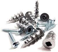 Nartel Metal Self Drilling Plasterboard Fixings Raw Plugs Cavity Wall Fixings with Screws (50 Pack)