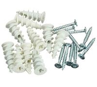 Nartel® Nylon Self Drilling Plasterboard Fixings Raw Plugs Cavity Wall White/Beige (100 PACK)