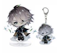 narukami Genshin Impact Cute Character Acrylic Figure Stand and Keychain Set for Game Player or Fans, Alhaitham, Medium