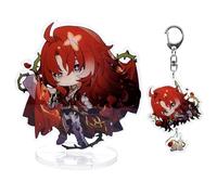 narukami Honkai Star Rail Acrylic Stand Figure Keychain Set, Character Stand Figure with Keychain, Argenti, Medium