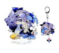 narukami Honkai Star Rail Acrylic Stand Figure Keychain Set, Character Stand Figure with Keychain, Silver Wolf, Medium