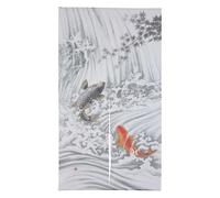 Narumi Made In Japan Noren Curtain Tapestry Carp Swimming Up a Waterfall by