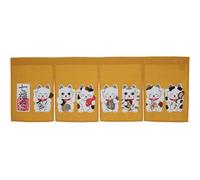 Narumi Made in Japan Shichifuku Manekineko Brown Color Noren Curtain Tapestry
