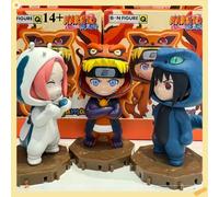 Naruto Bnfigureq Pajamars Series Blind Box Action Figures Model Sasuke Kakashi Costume Design Decoration Gift Toy No box Random 1pcs