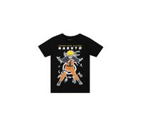 Naruto Boy's Anime T-Shirt in Black | Size: 6-7 Years Naruto Black 6-7 Years