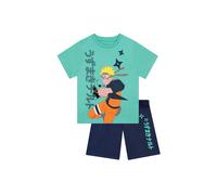 Naruto Boy's Short Sleeve Pyjama Set in Green | Size: 5-6 Years Naruto Green 5-6 Years