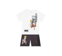Naruto Boy's T-Shirt & Shorts Outfit Set in White | Size: 10-11 Years Naruto White 10-11 Years