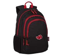 NARUTO Cloud School Bag - Double Compartment and Front Pocket - Side Pockets - Computer Holder and Lined Interior - Trolley Adaptable - 19 x 31 x 42 cm - Toybags