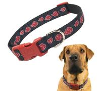 Naruto Dog Collar for Large Dogs, Medium, XS/Small Puppy Collars | Officially Licensed Anime Dog Collar | Naruto Akatsuki Cloak Inspired, Adjustable Pet Collar for Dogs Akatsuki Costume Itachi (Large)