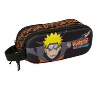 Naruto - Double 3D Pencil Case, Children's Pencil Case, Ideal for School-Age Children, Comfortable and Versatile, Quality and Resistance, 21 x 6 x 8 cm