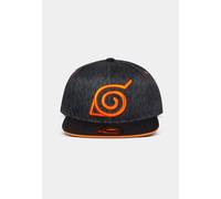 Difuzed Snapback Cap Naruto Shippuden Konoha Badge 100% Polyester Black One Size