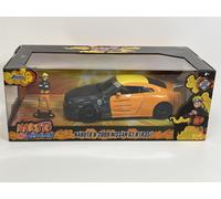 JADA Naruto Shippuden 2009 Nissan GTR 1:24 Die-Cast vehicle with Naruto figure. Toys for Kids and Adults