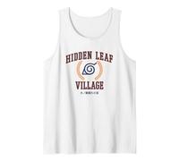 Naruto Shippuden Athletic Hidden Leaf Circle Anime Tank Top, Men, White, Medium