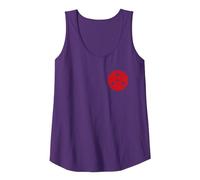 Naruto Shippuden Front and Back Sasuke Sharingan Anime Tank Top, Women, Purple, Medium