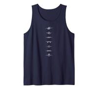 Naruto Shippuden Front Back Anti-Village Anime Tank Top, Men, Navy Blue, Small