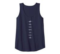 Naruto Shippuden Front Back Anti-Village Anime Tank Top, Women, Navy Blue, X-Large