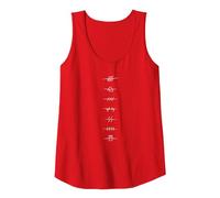Naruto Shippuden Front Back Anti-Village Anime Tank Top, Women, Red, Small