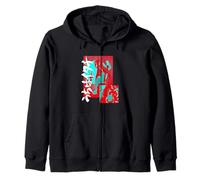 Naruto Shippuden Itachi Blue and Red Kanji Collage Anime Zip Hoodie
