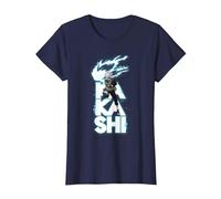 Naruto Shippuden Kakashi Stacked Type T-Shirt, Women, Navy Blue, XX-Large