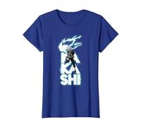 Naruto Shippuden Kakashi Stacked Type T-Shirt, Women, Royal Blue, 3X-Large