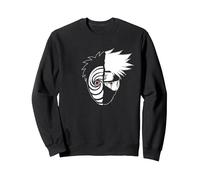 Naruto Shippuden Kakashi Tobi Split Face Sweatshirt, Adult Unisex, Black, Small