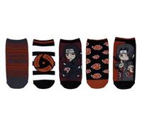 Naruto Shippuden Lowcut Socks (5 Pair) - Itachi - Fits Ladies Shoe Size 4-10, Itachi 5pr Lowcut, One size