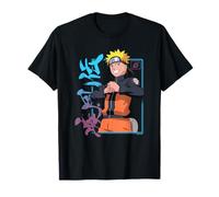 Naruto Shippuden Naruto Kanji Frame Colorful Anime T-Shirt