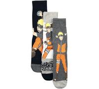 Naruto Shippuden Naruto Uzumaki Crew Socks 3 Pack Male 43/46 Multicolour