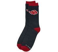 Naruto Shippuden Socks One Size (38-43) Black/Red, 74% Cotton, 24% Polyester, 2% Elastane.