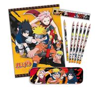 Naruto Statioenry Set School Supplies Gift for Kdis with Pencil Case, Ruler, Pencils, Notebook