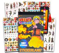 Naruto Stickers Party Favors Bundle - 295+ Deluxe Naruto Shippuden Stickers Featuring Naruto Sasuke Itachi Kakashi More | Naruto Gifts for Boys