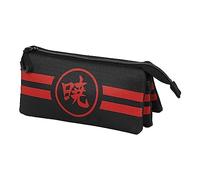 Naruto Sunrise-ECO Triple Pencil Case, Black, 23 x 11 cm