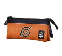 Naruto Symbol-ECO Triple Pencil Case, Orange, 23 x 11 cm