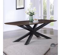 narva large wooden rectangular dining table in walnut