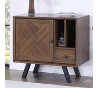 narva wooden sideboard with 1 door 1 drawer in walnut