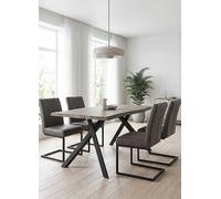 Narvik Archer 1.6m Table & 4 Chair Dining Set Black